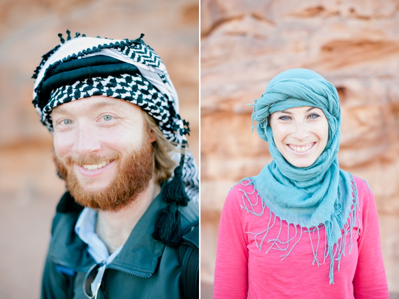 Portraits of Husband and Wife in Wadi Rum