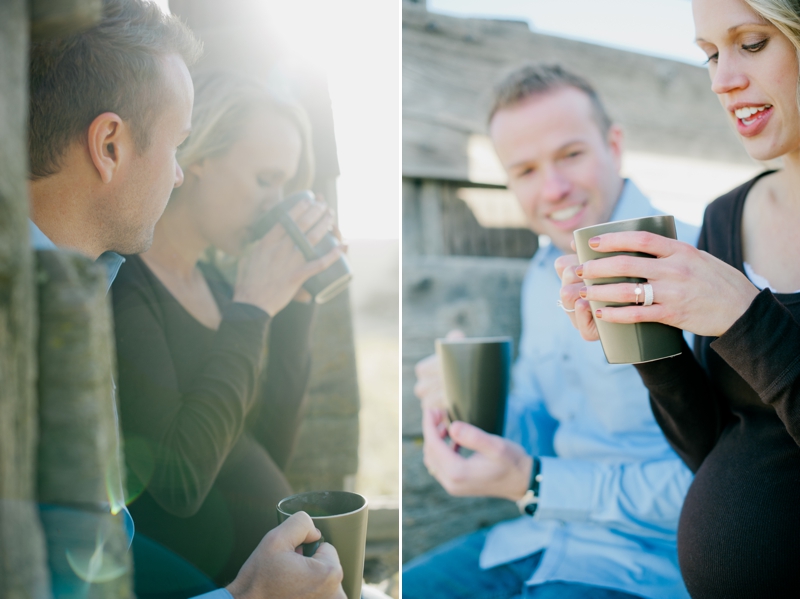 Drinking tea in late afternoon sun